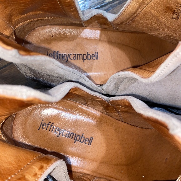 Jeffrey Campbell size 8 1/2 muskrat tan leather ankle booties - Picture 5 of 7